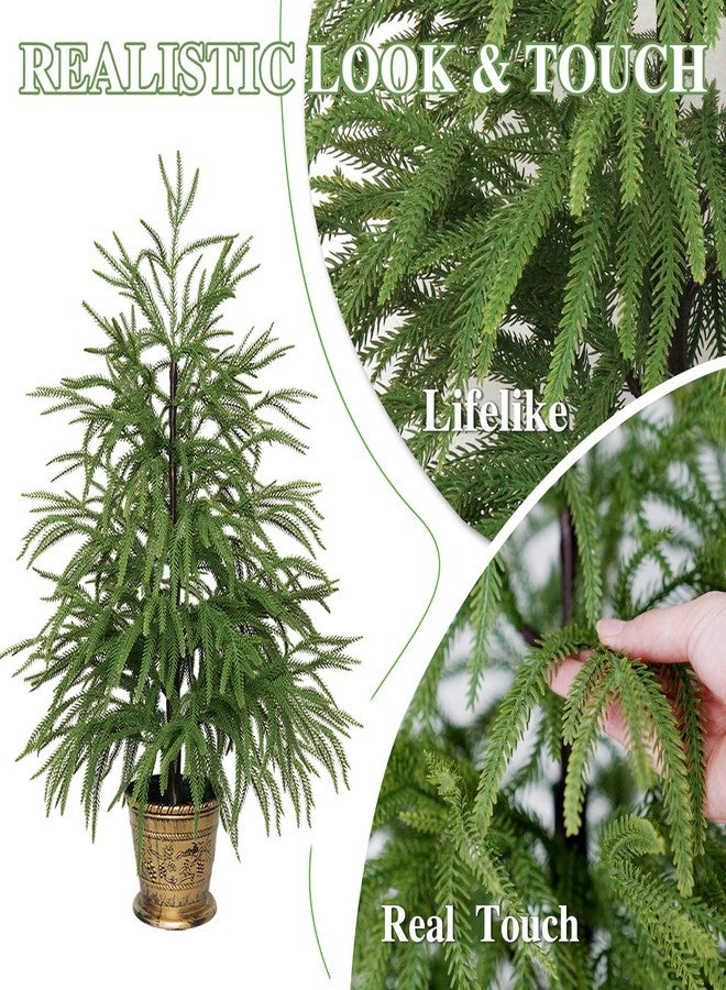 XmasExp 3ft Norfolk Pine Tree Artificial Faux Potted Christmas Tree for Front Porch Indoor Outdoor Decor - Image 5